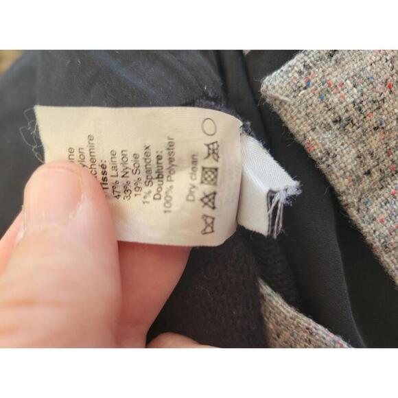 J Crew with cashmere XS black sweater with grey tweed detail - Picture 6 of 6